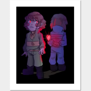 Chara and Frisk Swapfell Posters and Art